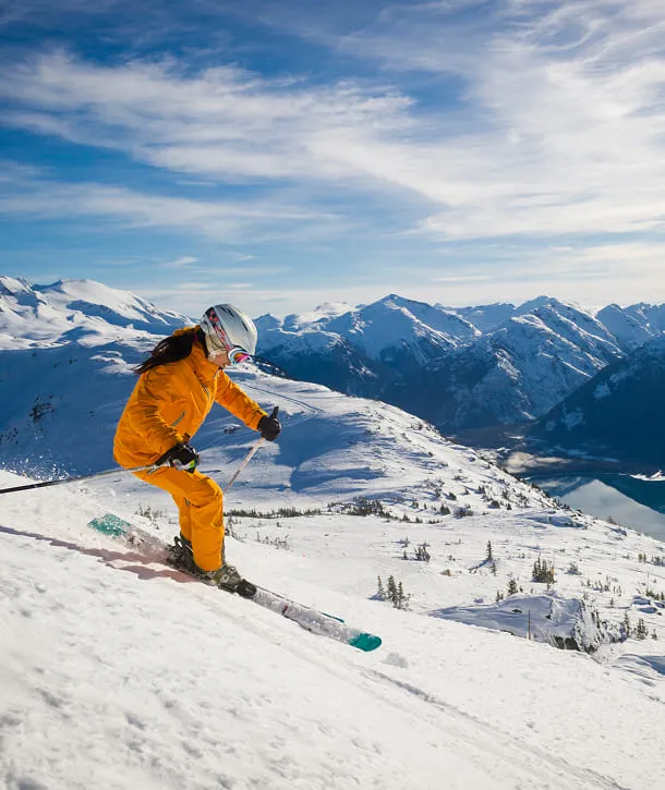 Skieuse photographie montagne